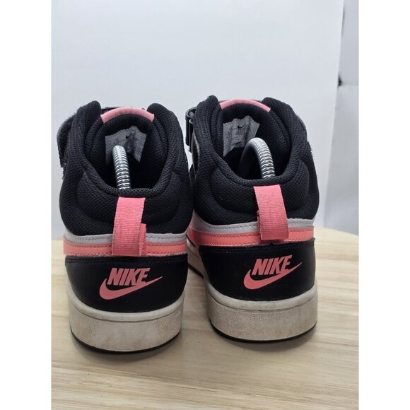 Nike Court Borough Mid 2 White Black Pink  Womens 7 CD7782-005S Sneakers GS 5.5Y - Picture 7 of 8